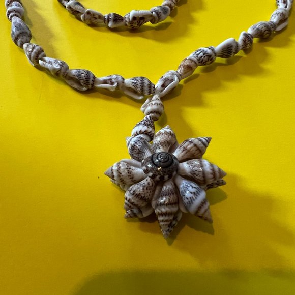 Unique Handmade Seashell Necklace - Picture 2 of 9